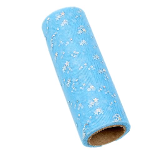 1 Roll 15cm x 10 YardsTüll Rolle, Glitzer Garn Tüll Deko Weich Stoffe Glitzertüllstoff Tüll Stoff Rolle mit Kleine Pailletten für Handwerk Bogen Party Deko Crafts Geschenk,Himmelblau 1 Roll 15cm x 10 YardsTüll Rolle, Glitzer Garn Tüll Deko Weich Stoffe Glitzertüllstoff Tüll Stoff Rolle mit Kleine Pailletten für Handwerk Bogen Party Deko Crafts Geschenk,Himmelblau von Wambere
