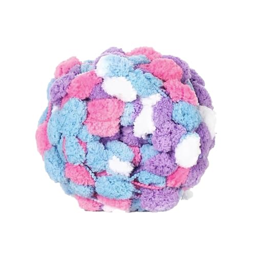 1 Rolle 130g ca.28m Dicke Wolle Garn Pom Pom Ball Wolle Strickwolle Garn Plüschballgarn,Wolle zum Häkeln und Stricken,für DIY Handgemacht Kunsthandwerk Schals Mützen Kissen Decken,Farbe 19 von Wambere