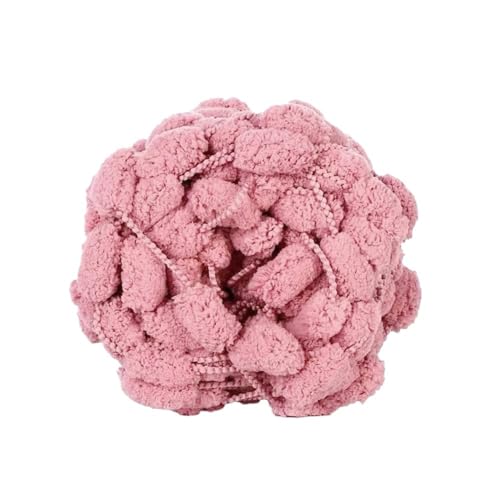 1 Rolle 130g ca.28m Dicke Wolle Garn Pom Pom Ball Wolle Strickwolle Garn Plüschballgarn,Wolle zum Häkeln und Stricken,für DIY Handgemacht Kunsthandwerk Schals Mützen Kissen Decken,Farbe 32 von Wambere