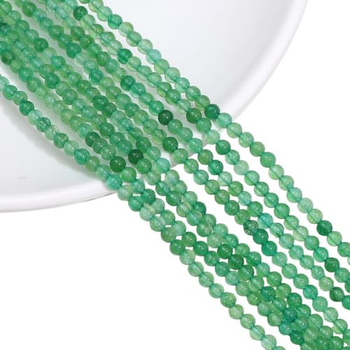 1 Stränge 3mm Perlen ca. 110 Stück Steinperlen Edelstein Perlen Runde Perlen Lose Perlen zum Auffädeln Bastelperlen mit Loch für DIY Handwerk Armband Halsketten Schmuckherstellung,Grün 1 Stränge 3mm Perlen ca. 110 Stück Steinperlen Edelstein Perlen Runde Perlen Lose Perlen zum Auffädeln Bastelperlen mit Loch für DIY Handwerk Armband Halsketten Schmuckherstellung,Grün von Wambere