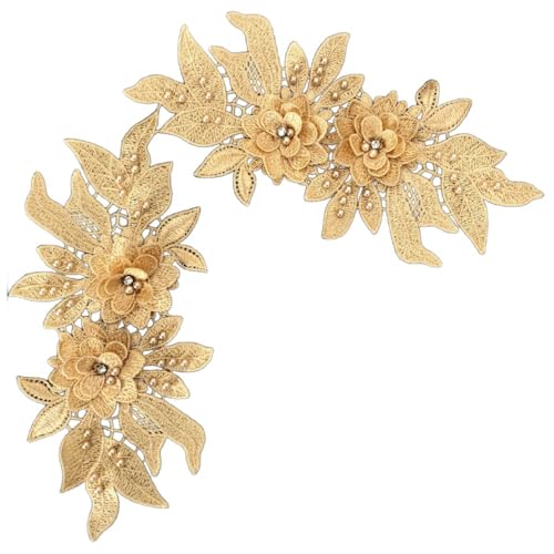 1 Stück 3D Blumen Spitzenkragen Stoffaufnäher Spitze Kragenapplikation Spitzenpatches Gestickte Blumen Applikationen Spitzenapplikationen für DIY Handwerk Hochzeit Kleidungsdekoration,Gelb 1 Stück 3D Blumen Spitzenkragen Stoffaufnäher Spitze Kragenapplikation Spitzenpatches Gestickte Blumen Applikationen Spitzenapplikationen für DIY Handwerk Hochzeit Kleidungsdekoration,Gelb von Wambere