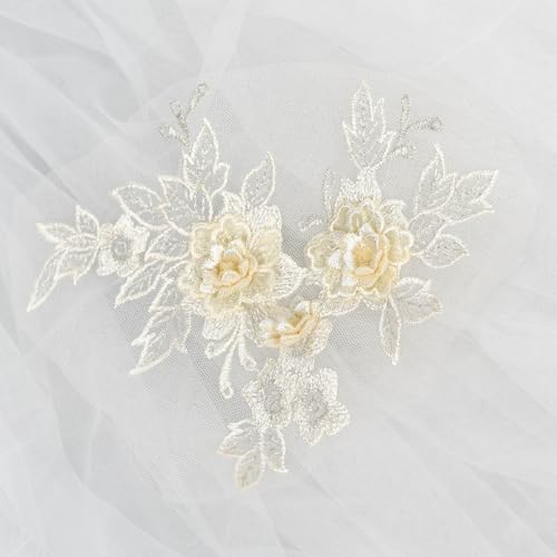 1 Stück 3D Spitzenblumenapplikation,Stickerei Spitzen Blumen Patches,Blumen Bestickte Spitzenapplikationen,Annähen Aufnäher für DIY Kunsthandwerk Hochzeitskleider Kleidungsdekoration,Champagner 1 Stück 3D Spitzenblumenapplikation,Stickerei Spitzen Blumen Patches,Blumen Bestickte Spitzenapplikationen,Annähen Aufnäher für DIY Kunsthandwerk Hochzeitskleider Kleidungsdekoration,Champagner von Wambere