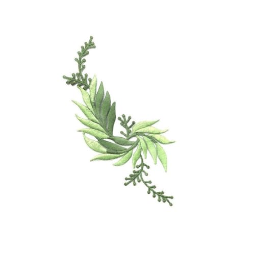 Wambere 1 Stück Stickerei Spitze Blumen Patches,Aufbügeln Patches Annähen Aufnäher Spitze Applikationen für Brautkleid Dekoration Reparatur Kleidung Rucksäcke Spitze Kleid Zubehör,Grün A von Wambere