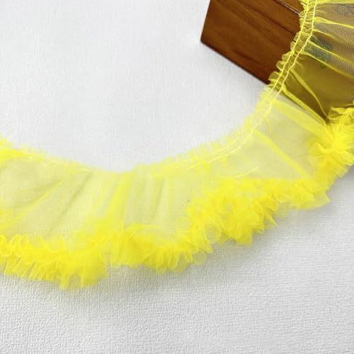 1 Yard x 10cm Rüschen Spitzenband Gekräuseltes Band Spitzenborte Spitzenbesatz Plisseespitze Spitzenbordüre Zierband Dekoband für DIY Nähen Handwerk Hochzeit Kleidungsdekoration,Gelb 1 Yard x 10cm Rüschen Spitzenband Gekräuseltes Band Spitzenborte Spitzenbesatz Plisseespitze Spitzenbordüre Zierband Dekoband für DIY Nähen Handwerk Hochzeit Kleidungsdekoration,Gelb von Wambere