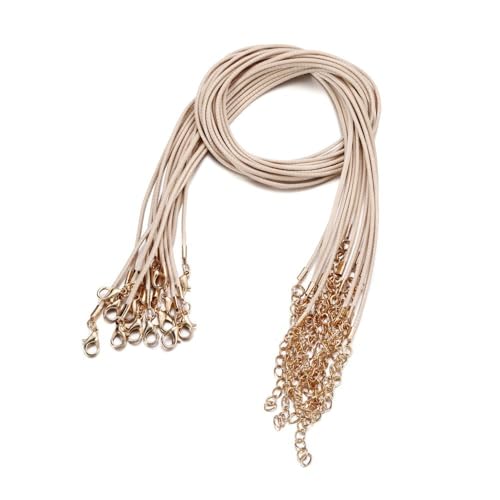 10 Stück 1.5mm Geflochtene Gewachste Halskette Mit Anhängerschlaufe Ösen Lederband Kette mit Verschluss Lederband Kette Ohne Anhänger für DIY Handwerk Basteln Schmuckherstellung,Dunkle Aprikose 10 Stück 1.5mm Geflochtene Gewachste Halskette Mit Anhängerschlaufe Ösen Lederband Kette mit Verschluss Lederband Kette Ohne Anhänger für DIY Handwerk Basteln Schmuckherstellung,Dunkle Aprikose von Wambere