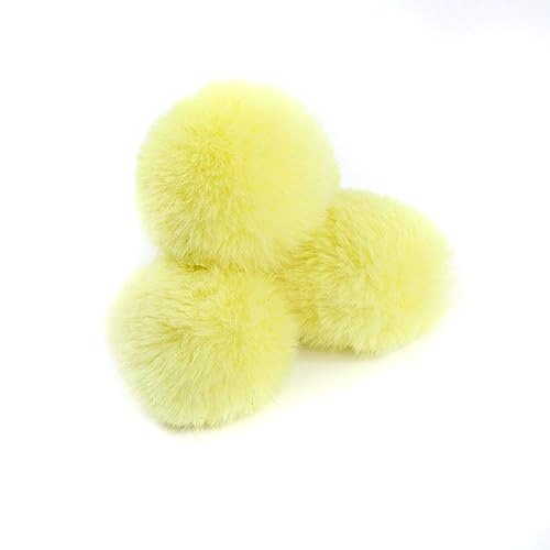 Wambere 10 Stück 6cm Pompons zum Basteln,Pompon Kunstfell Bommel Plüschbälle mit Elastischer Schlaufe,für DIY Kunsthandwerk Haarschmuck Hochzeiten Geburtstage Weihnachten Dekorationen,Gelb Wambere 10 Stück 6cm Pompons zum Basteln,Pompon Kunstfell Bommel Plüschbälle mit Elastischer Schlaufe,für DIY Kunsthandwerk Haarschmuck Hochzeiten Geburtstage Weihnachten Dekorationen,Gelb von Wambere