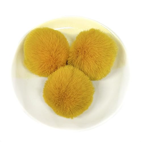 Wambere 10 Stück 8cm Pompons zum Basteln,Pompon Kunstfell Bommel Plüschbälle mit Elastischer Schlaufe,für DIY Kunsthandwerk Haarschmuck Hochzeiten Geburtstage Weihnachten Dekorationen,Dunkelgelb Wambere 10 Stück 8cm Pompons zum Basteln,Pompon Kunstfell Bommel Plüschbälle mit Elastischer Schlaufe,für DIY Kunsthandwerk Haarschmuck Hochzeiten Geburtstage Weihnachten Dekorationen,Dunkelgelb von Wambere