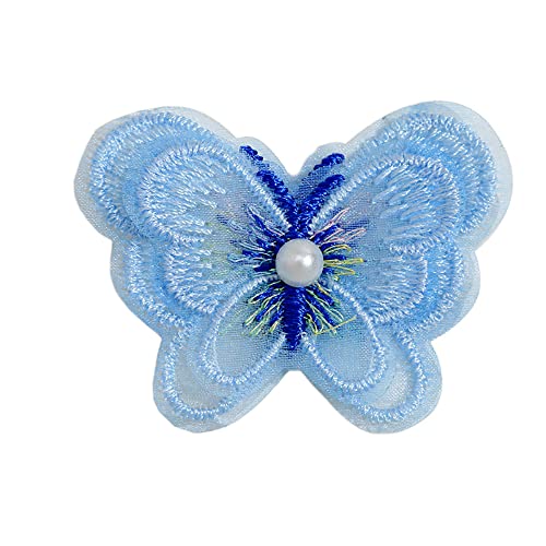10 Stück Spitze Tüll Stickerei 3D-Perlen Schmetterling Applique Patches Sticker Aufnäher Applikation Flicken zum Aufnähen Gestickte Basteln und Dekorieren Kleidung Gardine Tischtuch Taschen,Blau 10 Stück Spitze Tüll Stickerei 3D-Perlen Schmetterling Applique Patches Sticker Aufnäher Applikation Flicken zum Aufnähen Gestickte Basteln und Dekorieren Kleidung Gardine Tischtuch Taschen,Blau von Wambere