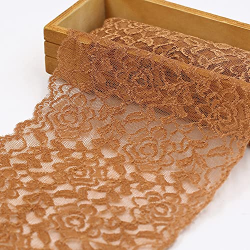 10 Yards 18cm Breit Bunte Elastizität Spitzenbordüre Spitzenband,Vintage Spitze Borte Spitzenborte zum Basteln für Nähen Handwerk Hochzeit Weihnachten Tischdeko Geschenke Deko Geschenkband,Braun 10 Yards 18cm Breit Bunte Elastizität Spitzenbordüre Spitzenband,Vintage Spitze Borte Spitzenborte zum Basteln für Nähen Handwerk Hochzeit Weihnachten Tischdeko Geschenke Deko Geschenkband,Braun von Wambere