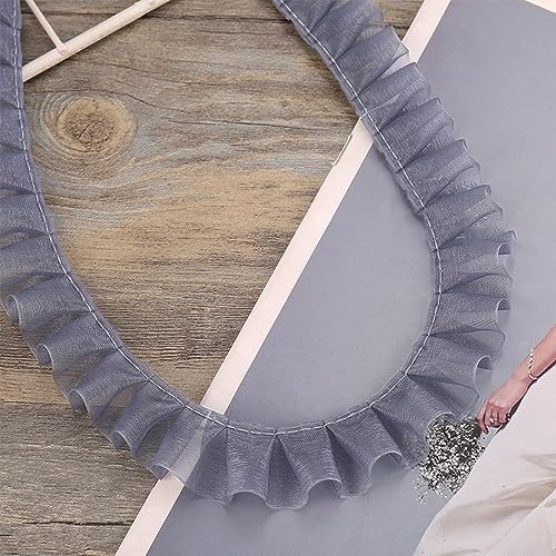 10 Yards 2.5 cm Spitzenband Gerafftes Rüschen Spitzenborte Elastisches Stoff Spitzenbesatz,Vintage Spitze-Borten Deko,für DIY Nähen Handwerk Hochzeit Deko Scrapbooking Geschenkverpackung,Grau 10 Yards 2.5 cm Spitzenband Gerafftes Rüschen Spitzenborte Elastisches Stoff Spitzenbesatz,Vintage Spitze-Borten Deko,für DIY Nähen Handwerk Hochzeit Deko Scrapbooking Geschenkverpackung,Grau von Wambere