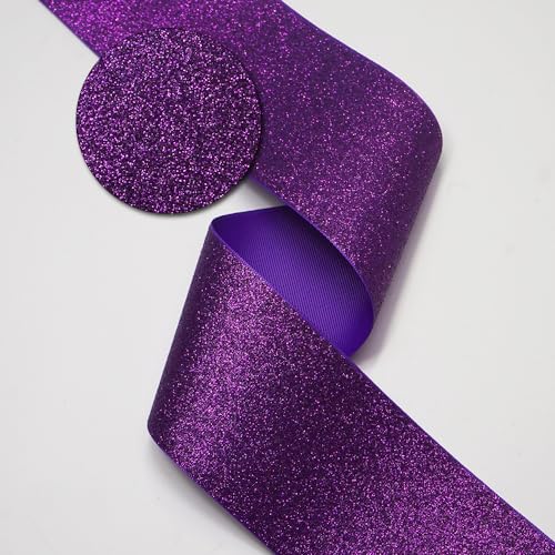 10 Yards x 75mm Band Glitzerband Schleifenband Geschenkband Satinband Ribbion Satinbänder Bänder zum Basteln Stoffband Dekoband für DIY Nähen Basteln Geschenkverpackungen,Lila 10 Yards x 75mm Band Glitzerband Schleifenband Geschenkband Satinband Ribbion Satinbänder Bänder zum Basteln Stoffband Dekoband für DIY Nähen Basteln Geschenkverpackungen,Lila von Wambere