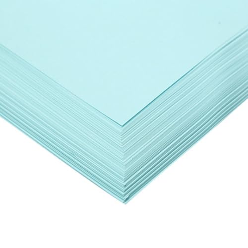 100 Blatt A4 Tonpapier Bunt Universal-Papier Farbigen Kopierpapier Papier Blatt Kopierpapier Buntpapier für DIY Kunst Handwerk Dekorieren,Hellblau von Wambere
