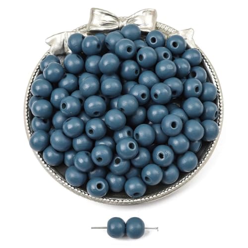 100 Stück 10mm Farbige Holzperlen Runde Holzperlen zum Auffädeln Perlen Bastelnperlen Lose Perlen mit Loch Zwischenperlen Für DIY Handwerk Schmuckherstellung Armbänder Halsketten,Denim Blue 100 Stück 10mm Farbige Holzperlen Runde Holzperlen zum Auffädeln Perlen Bastelnperlen Lose Perlen mit Loch Zwischenperlen Für DIY Handwerk Schmuckherstellung Armbänder Halsketten,Denim Blue von Wambere