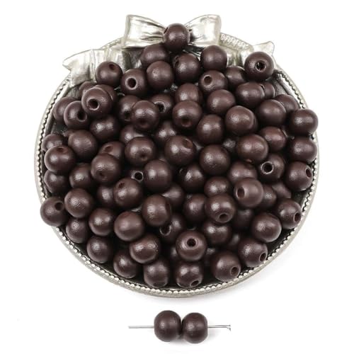 100 Stück 10mm Farbige Holzperlen Runde Holzperlen zum Auffädeln Perlen Bastelnperlen Lose Perlen mit Loch Zwischenperlen Für DIY Handwerk Schmuckherstellung Armbänder Halsketten,Dunkler Kaffee 100 Stück 10mm Farbige Holzperlen Runde Holzperlen zum Auffädeln Perlen Bastelnperlen Lose Perlen mit Loch Zwischenperlen Für DIY Handwerk Schmuckherstellung Armbänder Halsketten,Dunkler Kaffee von Wambere