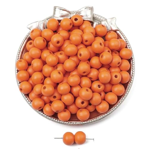 100 Stück 10mm Farbige Holzperlen Runde Holzperlen zum Auffädeln Perlen Bastelnperlen Lose Perlen mit Loch Zwischenperlen Für DIY Handwerk Schmuckherstellung Armbänder Halsketten,Orange 100 Stück 10mm Farbige Holzperlen Runde Holzperlen zum Auffädeln Perlen Bastelnperlen Lose Perlen mit Loch Zwischenperlen Für DIY Handwerk Schmuckherstellung Armbänder Halsketten,Orange von Wambere