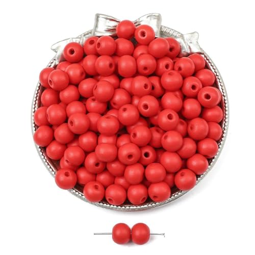 100 Stück 10mm Farbige Holzperlen Runde Holzperlen zum Auffädeln Perlen Bastelnperlen Lose Perlen mit Loch Zwischenperlen Für DIY Handwerk Schmuckherstellung Armbänder Halsketten,Rot 100 Stück 10mm Farbige Holzperlen Runde Holzperlen zum Auffädeln Perlen Bastelnperlen Lose Perlen mit Loch Zwischenperlen Für DIY Handwerk Schmuckherstellung Armbänder Halsketten,Rot von Wambere