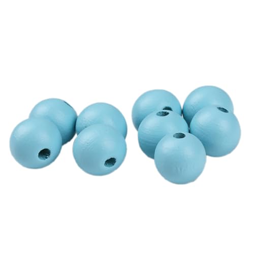 100 Stück 16mm Holzperlen Runde Holzperlen Bastelnperlen zum Auffädeln Lose Perlen Verstreute Perlen Hölzerne Perlen mit Loch für DIY Handwerk Halsketten Armbänder Schmuckherstellung,Hellblau 100 Stück 16mm Holzperlen Runde Holzperlen Bastelnperlen zum Auffädeln Lose Perlen Verstreute Perlen Hölzerne Perlen mit Loch für DIY Handwerk Halsketten Armbänder Schmuckherstellung,Hellblau von Wambere