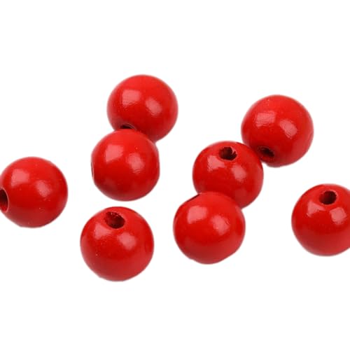 100 Stück 16mm Holzperlen Runde Holzperlen Bastelnperlen zum Auffädeln Lose Perlen Verstreute Perlen Hölzerne Perlen mit Loch für DIY Handwerk Halsketten Armbänder Schmuckherstellung,Rot 100 Stück 16mm Holzperlen Runde Holzperlen Bastelnperlen zum Auffädeln Lose Perlen Verstreute Perlen Hölzerne Perlen mit Loch für DIY Handwerk Halsketten Armbänder Schmuckherstellung,Rot von Wambere