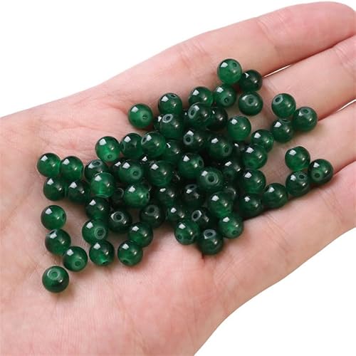100 Stück 6mm Glasperlen Glitzerperlen Perlen,zum Auffädeln Steine für Armbänder Ketten Ohrringe Kleidung Basteln Machen Crafting Runden Gebohrt Schmuckherstellung Handwerk Dekor DIY,Dunkelgrün 100 Stück 6mm Glasperlen Glitzerperlen Perlen,zum Auffädeln Steine für Armbänder Ketten Ohrringe Kleidung Basteln Machen Crafting Runden Gebohrt Schmuckherstellung Handwerk Dekor DIY,Dunkelgrün von Wambere