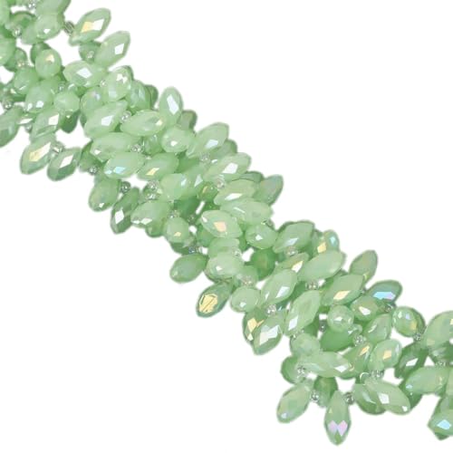 100 Stück 6x12mm Facettierte Perlen Glasperlen,Glitzerperlen Bunte Perlen für Armbänder für Basteln Schmuckherstellung DIY Halsketten, Armbänder Ohrringe,Hellgrün AB 100 Stück 6x12mm Facettierte Perlen Glasperlen,Glitzerperlen Bunte Perlen für Armbänder für Basteln Schmuckherstellung DIY Halsketten, Armbänder Ohrringe,Hellgrün AB von Wambere