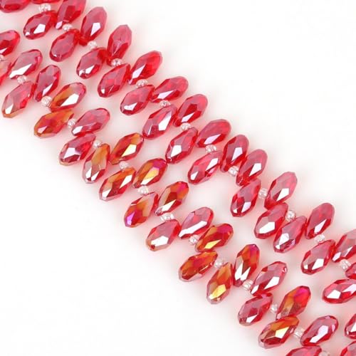 100 Stück 6x12mm Facettierte Perlen Glasperlen,Glitzerperlen Bunte Perlen für Armbänder für Basteln Schmuckherstellung DIY Halsketten, Armbänder Ohrringe,Rot 100 Stück 6x12mm Facettierte Perlen Glasperlen,Glitzerperlen Bunte Perlen für Armbänder für Basteln Schmuckherstellung DIY Halsketten, Armbänder Ohrringe,Rot von Wambere