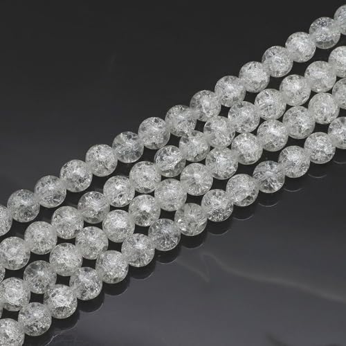100 Stück 8mm Glasperlen Edelstein Perlen Rund Edelsteine,zum Auffädeln Steine für Armbänder Ohrringe Kleidung Basteln Machen Crafting Runden Gebohrt Handwerk Dekor DIY,Weiß 100 Stück 8mm Glasperlen Edelstein Perlen Rund Edelsteine,zum Auffädeln Steine für Armbänder Ohrringe Kleidung Basteln Machen Crafting Runden Gebohrt Handwerk Dekor DIY,Weiß von Wambere