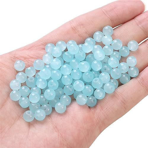 100 Stück 8mm Glasperlen Glitzerperlen Perlen,zum Auffädeln Steine für Armbänder Ketten Ohrringe Kleidung Basteln Machen Crafting Runden Gebohrt Schmuckherstellung Handwerk Dekor DIY,Hellblau 100 Stück 8mm Glasperlen Glitzerperlen Perlen,zum Auffädeln Steine für Armbänder Ketten Ohrringe Kleidung Basteln Machen Crafting Runden Gebohrt Schmuckherstellung Handwerk Dekor DIY,Hellblau von Wambere