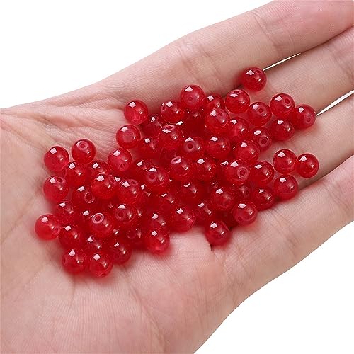 100 Stück 8mm Glasperlen Glitzerperlen Perlen,zum Auffädeln Steine für Armbänder Ketten Ohrringe Kleidung Basteln Machen Crafting Runden Gebohrt Schmuckherstellung Handwerk Dekor DIY,Rot 100 Stück 8mm Glasperlen Glitzerperlen Perlen,zum Auffädeln Steine für Armbänder Ketten Ohrringe Kleidung Basteln Machen Crafting Runden Gebohrt Schmuckherstellung Handwerk Dekor DIY,Rot von Wambere