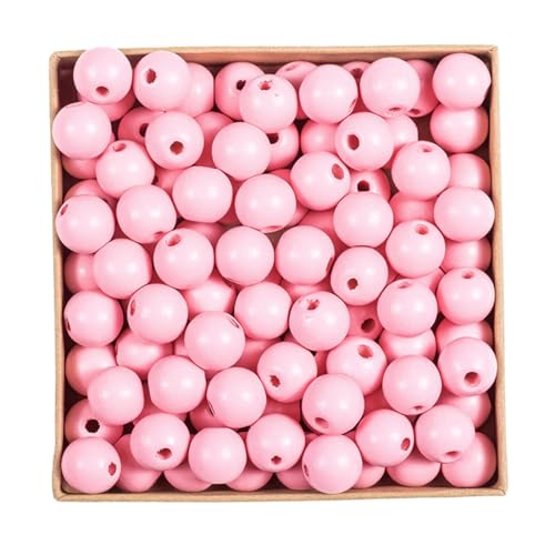 100 Stück Durchmesser 16mm Bunte Holzperlen Runde Holzperlen Bastelnperlen zum Auffädeln Verstreute Perlen Hölzerne Perlen mit Loch für DIY Halsketten Armbänder Schmuckherstellung,Rosa 100 Stück Durchmesser 16mm Bunte Holzperlen Runde Holzperlen Bastelnperlen zum Auffädeln Verstreute Perlen Hölzerne Perlen mit Loch für DIY Halsketten Armbänder Schmuckherstellung,Rosa von Wambere
