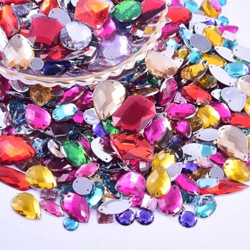 100 Stück Glitzersteine zum Annähen,Acrylsteine Strasssteine zum Handnähen,Verschiedene Formen 4-30 mm Flache Strasssteine,für DIY Handwerk Kleidungsdekoration Nailart Zubehör,Gemischt 100 Stück Glitzersteine zum Annähen,Acrylsteine Strasssteine zum Handnähen,Verschiedene Formen 4-30 mm Flache Strasssteine,für DIY Handwerk Kleidungsdekoration Nailart Zubehör,Gemischt von Wambere