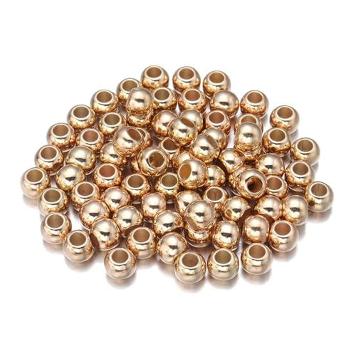 100 Stück Perlen Außendurchmesser 8mm Kunststoffperlen Bastelperlen zum Auffädeln Lose Perlen mit Löcher Abstandsperlen für DIY Handwerk Halsketten Armbänder Schmuckherstellung,Gold 100 Stück Perlen Außendurchmesser 8mm Kunststoffperlen Bastelperlen zum Auffädeln Lose Perlen mit Löcher Abstandsperlen für DIY Handwerk Halsketten Armbänder Schmuckherstellung,Gold von Wambere