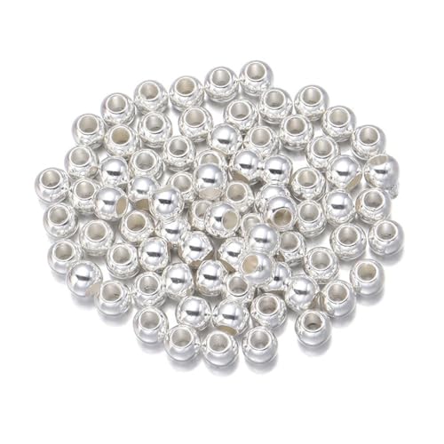 100 Stück Perlen Außendurchmesser 8mm Kunststoffperlen Bastelperlen zum Auffädeln Lose Perlen mit Löcher Abstandsperlen für DIY Handwerk Halsketten Armbänder Schmuckherstellung,Silber 100 Stück Perlen Außendurchmesser 8mm Kunststoffperlen Bastelperlen zum Auffädeln Lose Perlen mit Löcher Abstandsperlen für DIY Handwerk Halsketten Armbänder Schmuckherstellung,Silber von Wambere