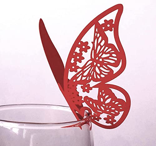 100 Stück Schmetterling Trichterwinde Tischkarten Namenskarten Glasanhänger Wandsticker für Tischdeko Hochzeit Party Haus Deco,Schmetterling Tischkarten Laser Platzkarten Namenskarten,Rot 100 Stück Schmetterling Trichterwinde Tischkarten Namenskarten Glasanhänger Wandsticker für Tischdeko Hochzeit Party Haus Deco,Schmetterling Tischkarten Laser Platzkarten Namenskarten,Rot von Wambere