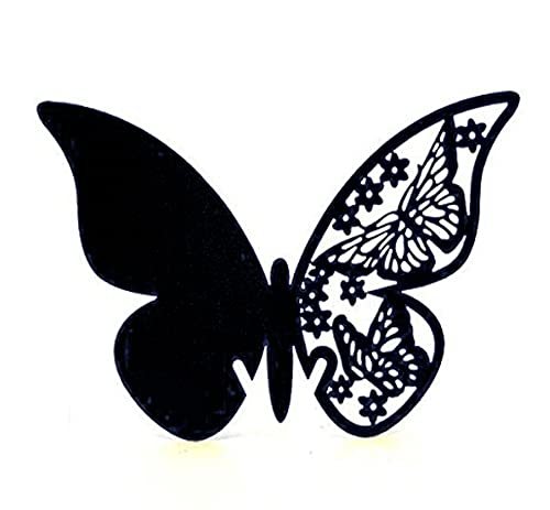100 Stück Schmetterling Trichterwinde Tischkarten Namenskarten Glasanhänger Wandsticker für Tischdeko Hochzeit Party Haus Deco,Schmetterling Tischkarten Laser Platzkarten Namenskarten,Schwarz 100 Stück Schmetterling Trichterwinde Tischkarten Namenskarten Glasanhänger Wandsticker für Tischdeko Hochzeit Party Haus Deco,Schmetterling Tischkarten Laser Platzkarten Namenskarten,Schwarz von Wambere