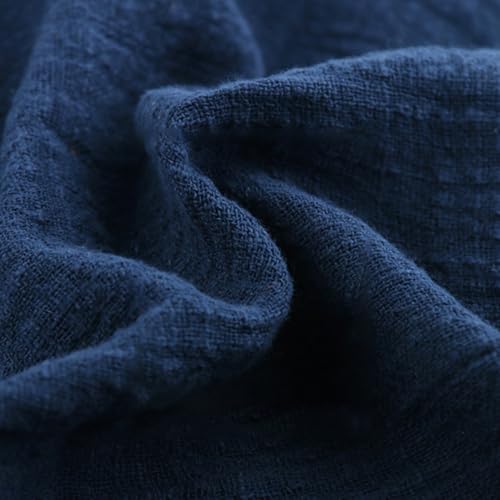 100cm x 130cm Stoffe Stoff aus Baumwolle und Leinen,Dünner Leinenstoff,Stoff Fabric Meterware,Fabric zum Nähen,Dekostoff für DIY Basteln Kleidungsdekoration Tischdekoration,Dunkelblau 100cm x 130cm Stoffe Stoff aus Baumwolle und Leinen,Dünner Leinenstoff,Stoff Fabric Meterware,Fabric zum Nähen,Dekostoff für DIY Basteln Kleidungsdekoration Tischdekoration,Dunkelblau von Wambere