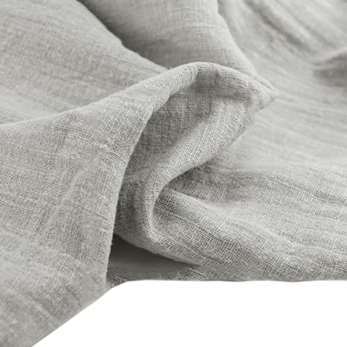 100cm x 130cm Stoffe Stoff aus Baumwolle und Leinen,Dünner Leinenstoff,Stoff Fabric Meterware,Fabric zum Nähen,Dekostoff für DIY Basteln Kleidungsdekoration Tischdekoration,Grau 100cm x 130cm Stoffe Stoff aus Baumwolle und Leinen,Dünner Leinenstoff,Stoff Fabric Meterware,Fabric zum Nähen,Dekostoff für DIY Basteln Kleidungsdekoration Tischdekoration,Grau von Wambere