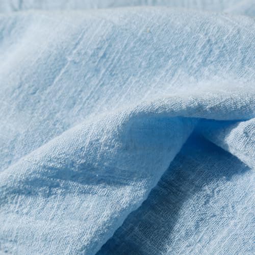 100cm x 130cm Stoffe Stoff aus Baumwolle und Leinen,Dünner Leinenstoff,Stoff Fabric Meterware,Fabric zum Nähen,Dekostoff für DIY Basteln Kleidungsdekoration Tischdekoration,Himmelblau 100cm x 130cm Stoffe Stoff aus Baumwolle und Leinen,Dünner Leinenstoff,Stoff Fabric Meterware,Fabric zum Nähen,Dekostoff für DIY Basteln Kleidungsdekoration Tischdekoration,Himmelblau von Wambere