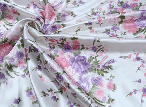 100cm × 150cm Satinstoff Seidenstoff,Stoff mit Floralem Blumenmuster,Stoffe Meterware Dekorative Stoffe Dekostoff für DIY Basteln Nähen Kunsthandwerk Kleidungsdekoration, 100cm × 150cm Satinstoff Seidenstoff,Stoff mit Floralem Blumenmuster,Stoffe Meterware Dekorative Stoffe Dekostoff für DIY Basteln Nähen Kunsthandwerk Kleidungsdekoration, von Wambere