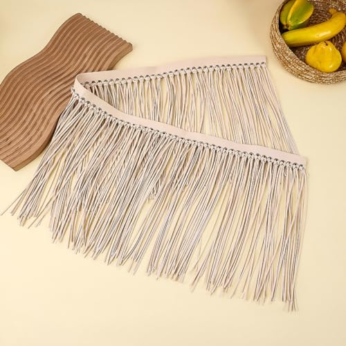 100cm x 30cm Fransenborte Fransenbordüre Wildleder-Quastenband Wildlederimitat Fransenverzierung Fransenband Dekoband Fransen Borten Bänder für DIY Basteln Kleidungsdekoration,Beige 100cm x 30cm Fransenborte Fransenbordüre Wildleder-Quastenband Wildlederimitat Fransenverzierung Fransenband Dekoband Fransen Borten Bänder für DIY Basteln Kleidungsdekoration,Beige von Wambere