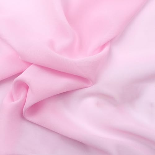 100cm×150cm Chiffon Stoff Hochzeitsstoffe Tischdeckenstoffe Bekleidungsstoffe Dekostoff Kostümstoff Stoffe zum Nähen Meterware Dekorieren für DIY Basteln Kleidungsdekoration,Hell-Pink von Wambere