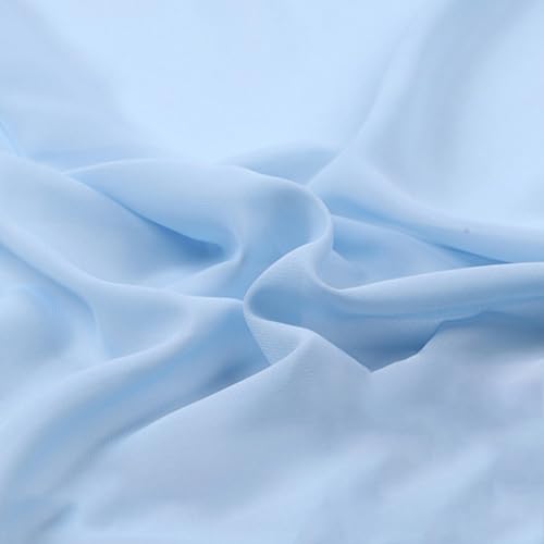 100cm×150cm Chiffon Stoff Hochzeitsstoffe Tischdeckenstoffe Bekleidungsstoffe Dekostoff Kostümstoff Stoffe zum Nähen Meterware Dekorieren für DIY Basteln Kleidungsdekoration,Himmelblau von Wambere