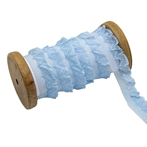10Yard Vintage Elastizität Spitzenband,Plissierte Spitze,Geraffte Rüschen Chiffonband,Dekoband Zierband Spitzenstoff Spitzenborte für Nähen Handwerk Hochzeit Party Deko 2cm,Blau 10Yard Vintage Elastizität Spitzenband,Plissierte Spitze,Geraffte Rüschen Chiffonband,Dekoband Zierband Spitzenstoff Spitzenborte für Nähen Handwerk Hochzeit Party Deko 2cm,Blau von Wambere