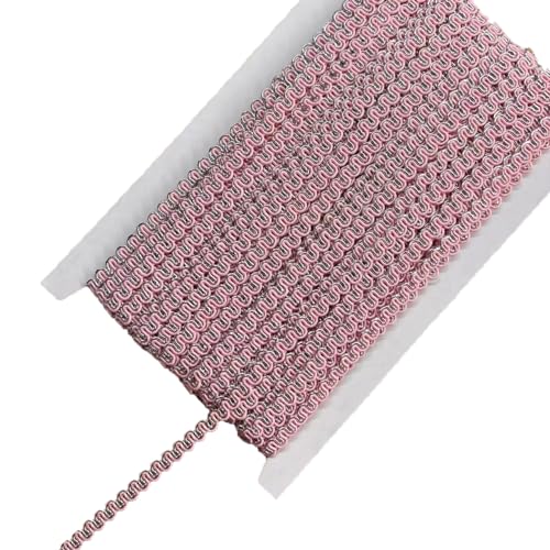10m 5mm Gewebte Spitzeband Spitzenbesatz Spitzenborte Spitzenbordüre Vintage Häkel Borte Band Zierband für Nähen DIY Handwerk Scrapbooking Kleidung Hochzeit Geburtstag Party Deko,Rosa von Wambere