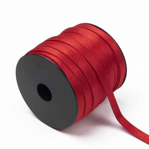 10m 8mm Breit Elastisches Band,Gummiband zum Nähen,Gummilitze Elastisches Zum Nähen,Elastic Band Elastisches Farbband für DIY Handwerk Basteln Unterwäsche BH-Träger Kleidung Gürtel,Rot von Wambere