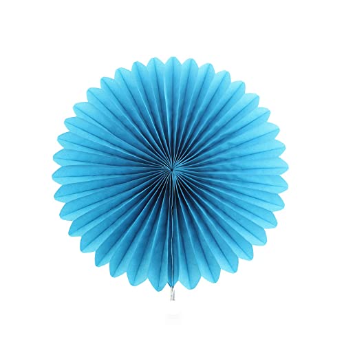 12 Stück Papier Fächer Dekoration Hanging Girlande Blumen Papierfächer Party Deko Set,Hängende Deko für Hochzeit Geburtstag Tea Party Tischdeko Classroom Baby Shower Backdrop Garland,30cm Himmelblau von Wambere