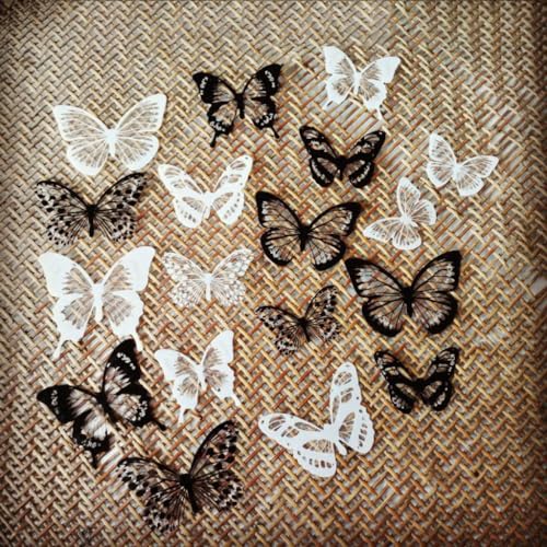 12 Stück Schmetterlinge Tortendeko,3D Schmetterlings Geburtstagskuchendekoration,Butterfly Schmetterlinge Deko Torte Kuchendeko für Hochzeit Party Geburtstag Valentinstag,Zufällige Farbe von Wambere