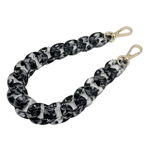 120cm Acryl Taschenkette Vintage Handykette Mobiltelefonkette Beutelkette Schulterriemen Kette Trageriemen Bag Chain Tasche Kettenriemen mit Metallschnallen für DIY Taschenzubehör,Leopardenschwarz 120cm Acryl Taschenkette Vintage Handykette Mobiltelefonkette Beutelkette Schulterriemen Kette Trageriemen Bag Chain Tasche Kettenriemen mit Metallschnallen für DIY Taschenzubehör,Leopardenschwarz von Wambere