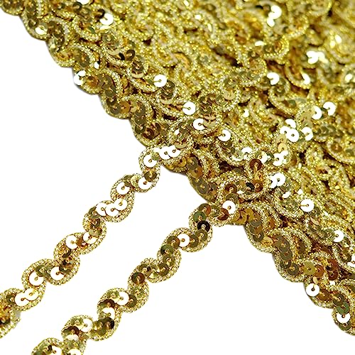 13 m 1cm Breite Paillettenspitze,Glänzendes Geflochten Zierband Paillettenband Glitzer Borte aus Dekoband Zierband Geschenkband Bortenband für DIY NäHen KostüMe Handwerk Verzierungen,Gold A 13 m 1cm Breite Paillettenspitze,Glänzendes Geflochten Zierband Paillettenband Glitzer Borte aus Dekoband Zierband Geschenkband Bortenband für DIY NäHen KostüMe Handwerk Verzierungen,Gold A von Wambere