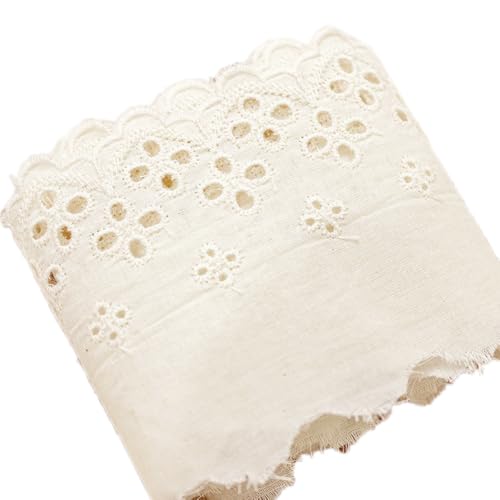 15 Yards 8cm Baumwolle Spitzenband Häkelband Spitzenbordüre Spitzenborte Spitzenbesatz Zierband Dekoband für Nähen DIY Handwerk Basteln Kleidung Haarschmuck Hochzeit Dekorieren,Aprikose von Wambere
