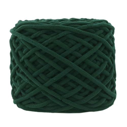 160g Häkelgarn Handstrickgarn, Sperrige Armstricken Woll weicher und wollartiger Charakter Roving Garn Handstricken Weicher Wolle zum Häkeln Grobe Stricken Baumwollgarn Wollgarn,Dunkelgrün von Wambere